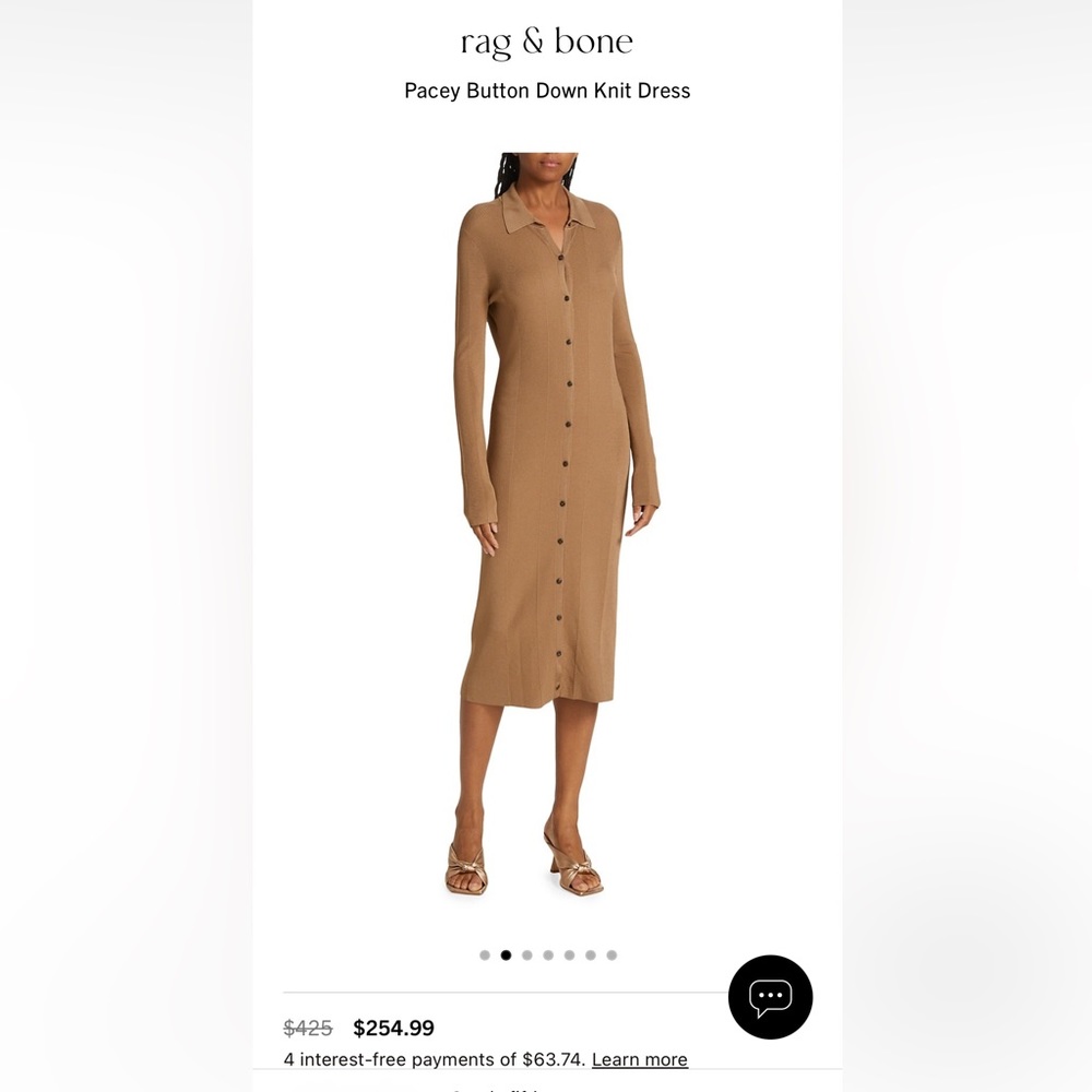 Rag & bone ribbed collar sweater dress